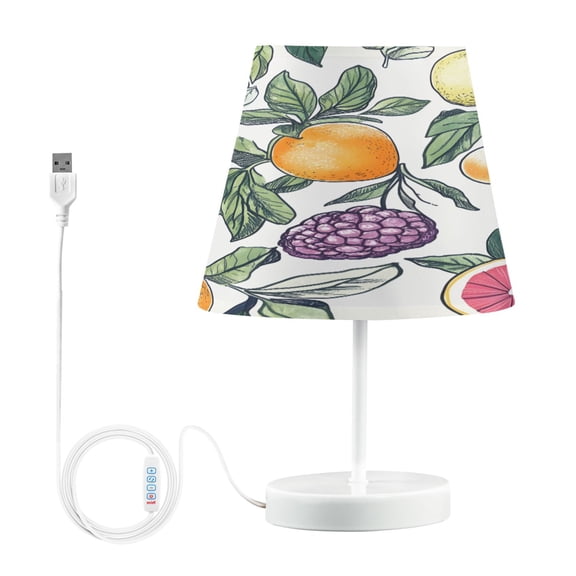 Ryvnso LED Bedside Table Lamp Grape Fruits Bedroom Desk Lamps Nightstand Lampshade M