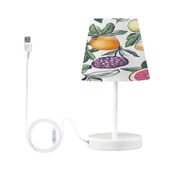Ryvnso LED Bedside Table Lamp Grape Fruits Bedroom Desk Lamps Nightstand Lampshade S