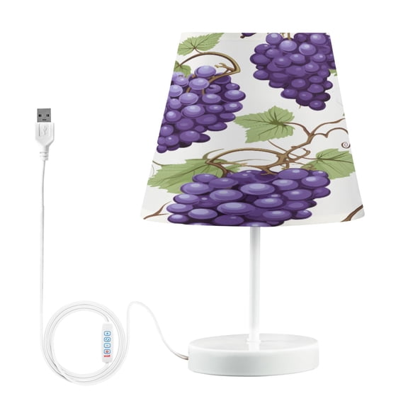 Ryvnso LED Bedside Table Lamp Grapes Fruit Bedroom Desk Lamps Nightstand Lampshade M