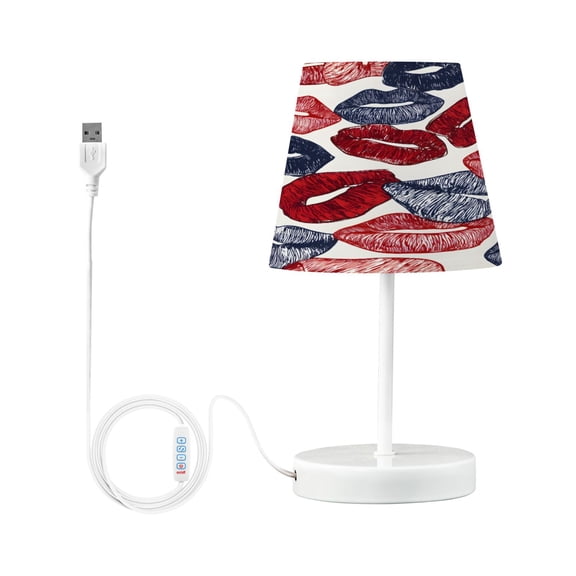 Ryvnso LED Bedside Table Lamp Lips Mouth Bedroom Desk Lamps Nightstand Lampshade S