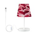 thumbnail image 1 of Ryvnso LED Bedside Table Lamp Love Hearts in Valentine Bedroom Desk Lamps Nightstand Lampshade S, 1 of 7