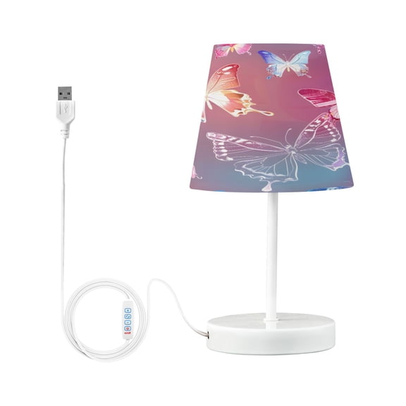 Ryvnso LED Bedside Table Lamp Magic Beautiful Butterfly Bedroom Desk Lamps Nightstand Lampshade S