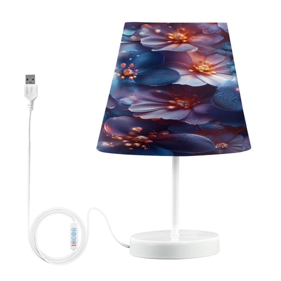 Ryvnso LED Bedside Table Lamp Magic Flower Patern2 Bedroom Desk Lamps Nightstand Lampshade M