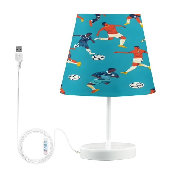 Ryvnso LED Bedside Table Lamp Play Soccer Football Bedroom Desk Lamps Nightstand Lampshade M