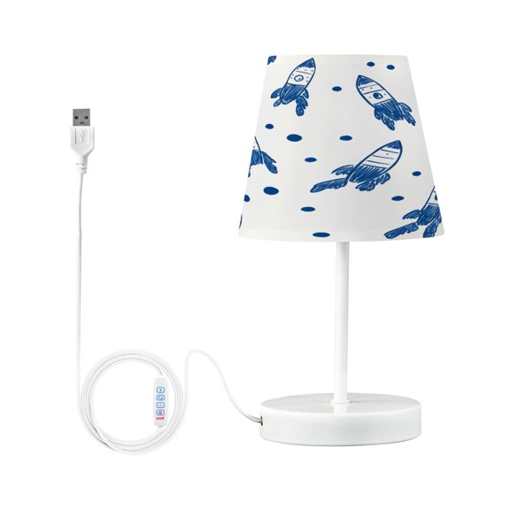 Ryvnso LED Bedside Table Lamp Rockets Bedroom Desk Lamps Nightstand Lampshade S