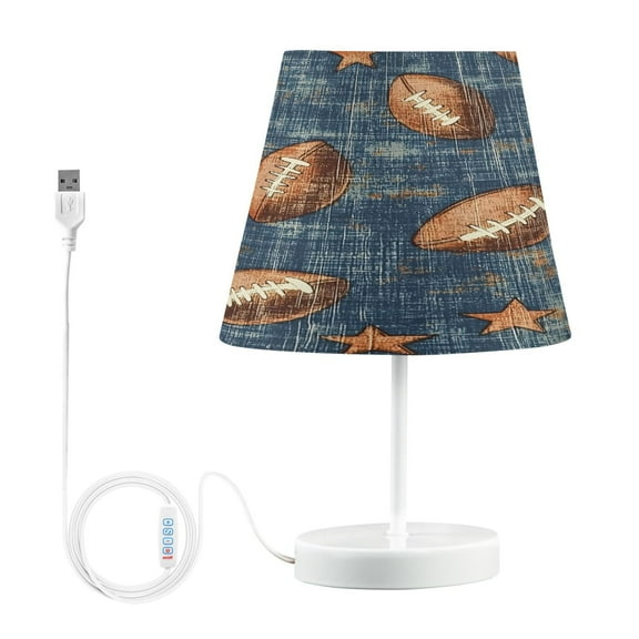 Ryvnso LED Bedside Table Lamp Rugby Stars Footballs Bedroom Desk Lamps Nightstand Lampshade M