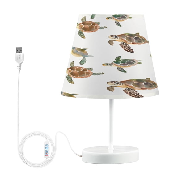 Ryvnso LED Bedside Table Lamp Sea Turtles-b1 Bedroom Desk Lamps Nightstand Lampshade M