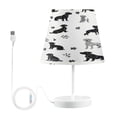 thumbnail image 1 of Ryvnso LED Bedside Table Lamp Silhouette Doodle Dogs Bedroom Desk Lamps Nightstand Lampshade M, 1 of 7