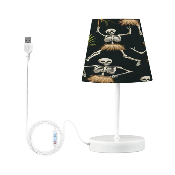 Ryvnso LED Bedside Table Lamp Skeleton Dancing Bedroom Desk Lamps Nightstand Lampshade S