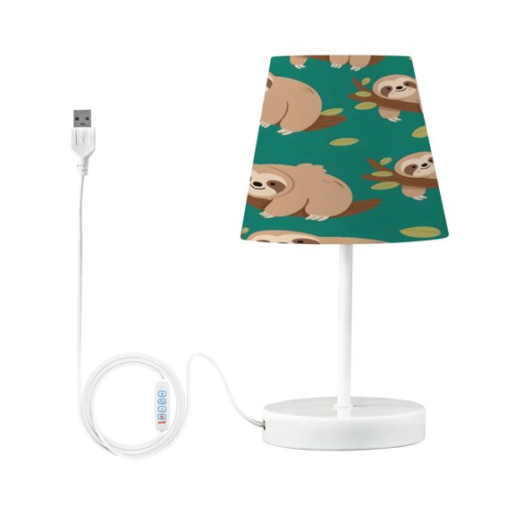 Ryvnso LED Bedside Table Lamp Sloth on Tree Branch Bedroom Desk Lamps Nightstand Lampshade S