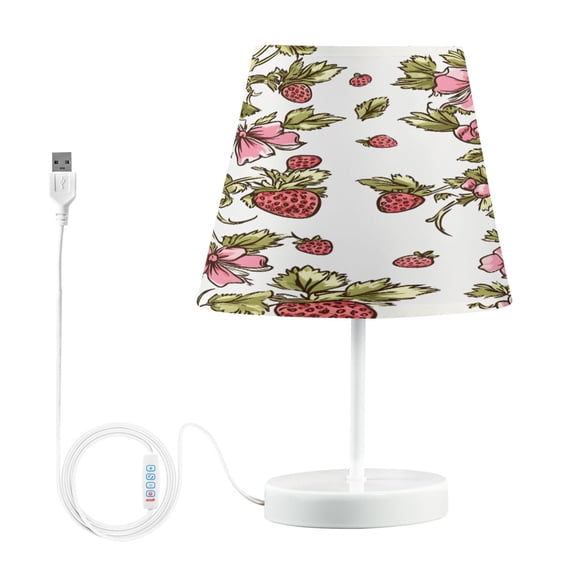 Ryvnso LED Bedside Table Lamp Strawberries Bedroom Desk Lamps Nightstand Lampshade M
