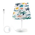 thumbnail image 1 of Ryvnso LED Bedside Table Lamp Summer Palm Trees Bedroom Desk Lamps Nightstand Lampshade M, 1 of 7