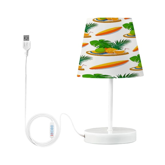 Ryvnso LED Bedside Table Lamp Surfboard Summer Fruit Bedroom Desk Lamps Nightstand Lampshade S