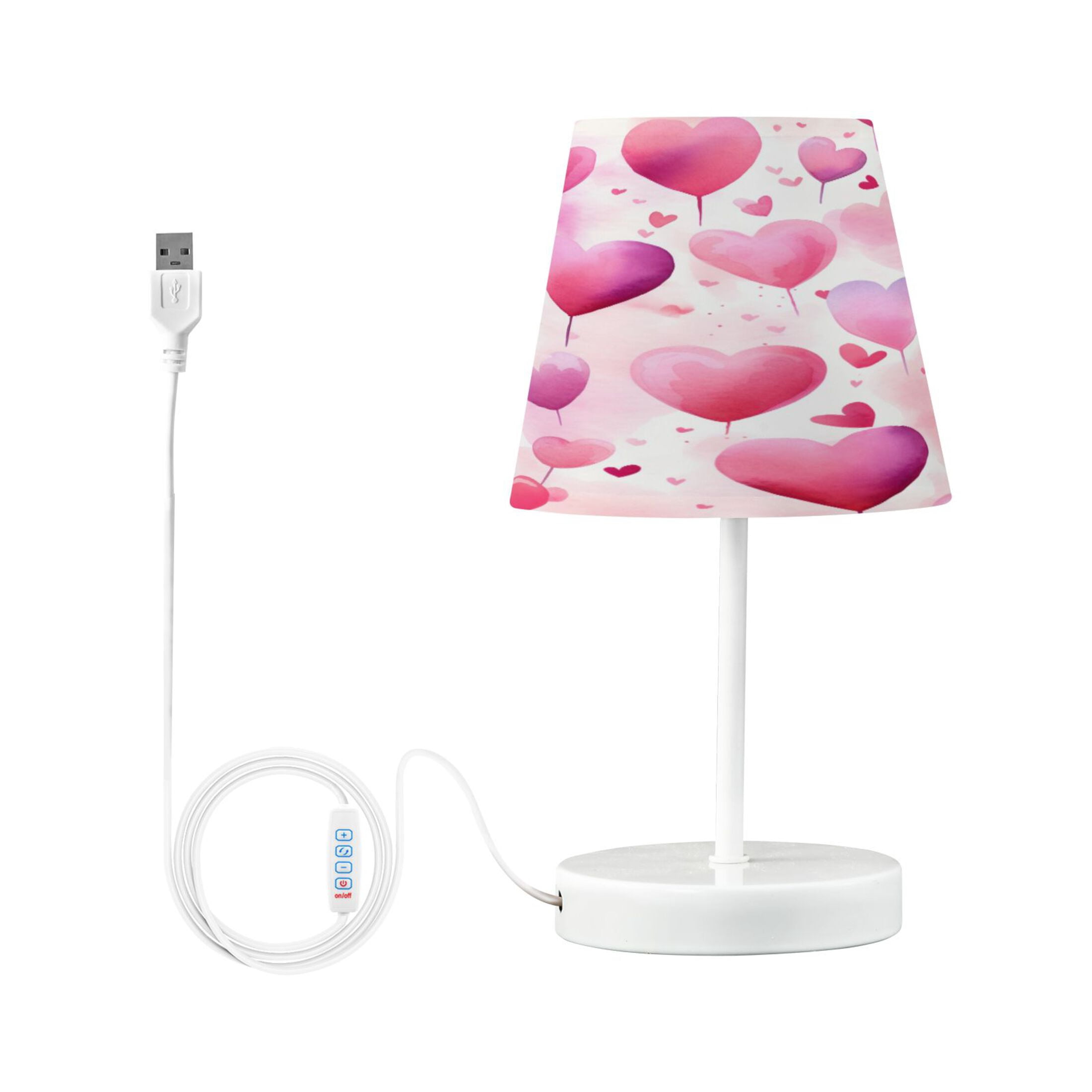 Ryvnso LED Bedside Table Lamp Valentine Love Heart Bedroom Desk Lamps ...