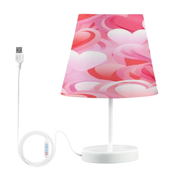 Ryvnso LED Bedside Table Lamp Valentine with Love Hearts Bedroom Desk ...