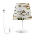 thumbnail image 1 of Ryvnso LED Bedside Table Lamp Western Cowboy Horses Bedroom Desk Lamps Nightstand Lampshade M, 1 of 7