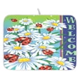 thumbnail image 1 of Ryvnso Ladybugs Daisy Flowers Dish Drying Mat for Kitchen Countertop 18x24 Large Dish Pad Drainer Rack Dish Sink Mats, 1 of 7