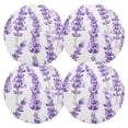 thumbnail image 1 of Ryvnso Lavender Flowe Round Plate Mats Dining Table Placemat Set of 4 for Holiday Decoration, 1 of 7