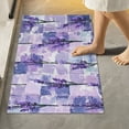 thumbnail image 1 of Ryvnso Lavender on Grid Bathroom Shaggy Rugs Toilet Rectangle Mat Soft Contour Rug 24"x16", 1 of 9