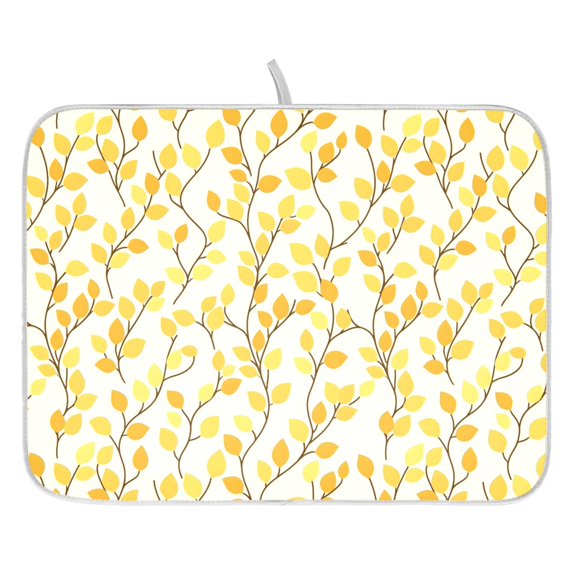 Ryvnso Leaves Dish Drying Mat for Kitchen Countertop 18x24 Large Dish Pad Drainer Rack Dish Sink Mats