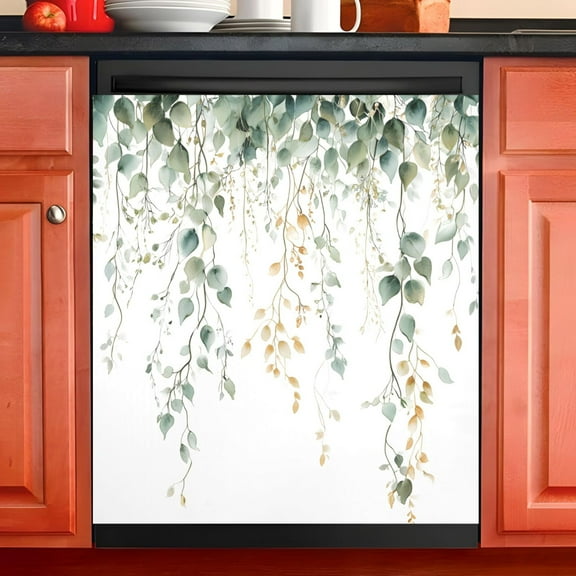 Ryvnso Leaves Dishwasher Magnetic Refrigerator Magnet Cover Kitchen Home Decorative 23"x26"