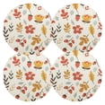 thumbnail image 1 of Ryvnso Leaves Flowers Acorn Round Plate Mats Dining Table Placemat Set of 4 for Holiday Decoration, 1 of 7