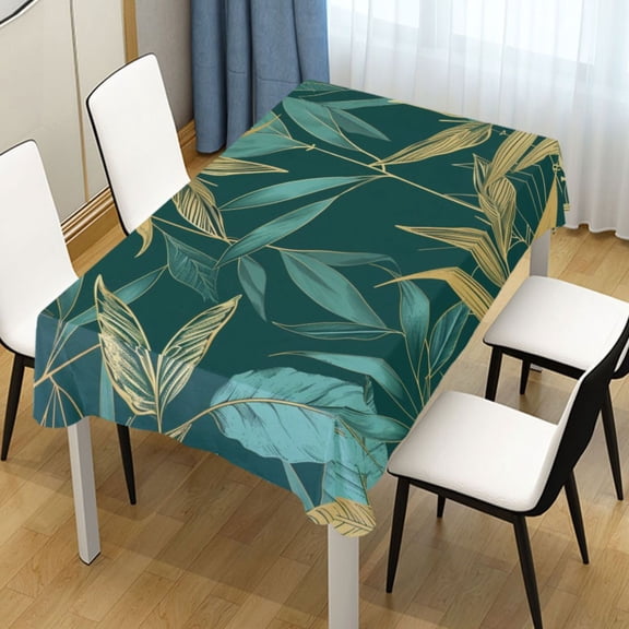 Ryvnso Leaves Plant Rectangle Table Cloth Tablecover Dinning Tablecloth 54"x54"