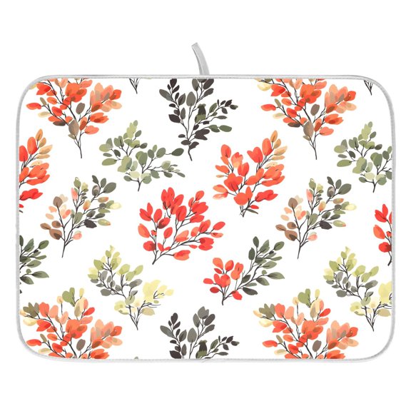 Ryvnso Leaves1 Dish Drying Mat for Kitchen Countertop 18x24 Large Dish Pad Drainer Rack Dish Sink Mats