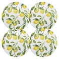thumbnail image 1 of Ryvnso Lemon and Leaves Round Plate Mats Dining Table Placemat Set of 4 for Holiday Decoration, 1 of 7