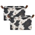 thumbnail image 1 of Ryvnso Leopard Pattern Storage Bins Large Basket Foldable Cube Toys Organizer with Handles 2 PCs, 1 of 8