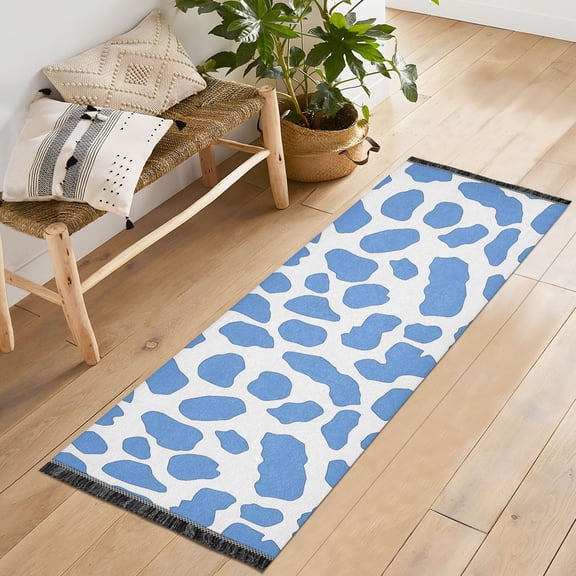 Ryvnso Leopard Pattern-a1 Bedroom Runner Rug 2'x6' Hallway Area Carpet Non Slip Entryway Mat with Tassels