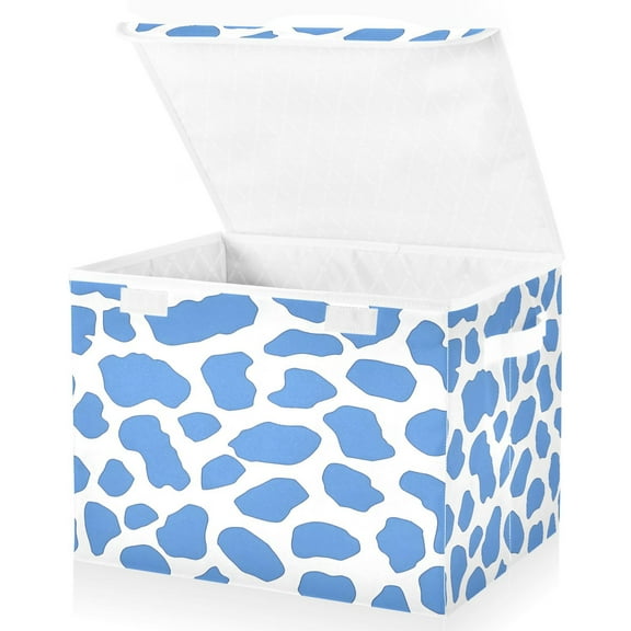 Ryvnso Leopard Pattern-a1 Large Lidded Foldable Storage Baskets Cubes Boxes Lids Bin for Home