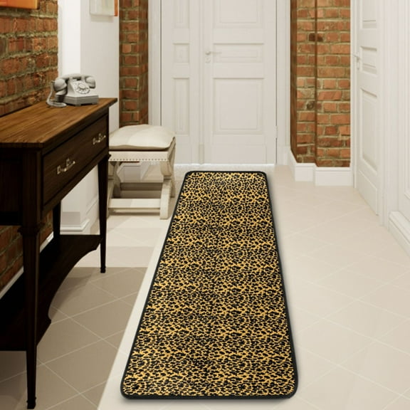 Ryvnso Leopard Print Hallway Runner Rugs Floor Carpet Non Slip Entryway Mat 2' x 6'