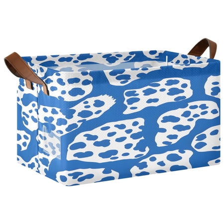 Ryvnso Leopard Print-a1 Storage Bins Large Basket Foldable Cube Toys Organizer with Handles 1 PC