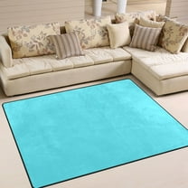 Ryvnso Light Blue Area Floor Rugs Soft Non-Slip Large Mats Nursery Carpets 63" x 48"