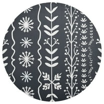 Ryvnso Line Bohomia Pattern Round Plate Mats Dining Table Placemat 1 Piece for Holiday Decoration