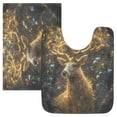 thumbnail image 1 of Ryvnso Magic Deer Bathroom Shaggy Rugs Toilet Mat Soft Contour Rug, 1 of 9