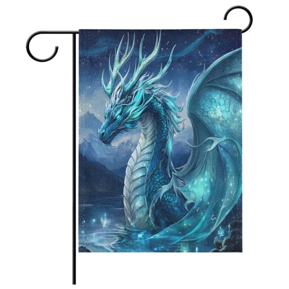Ryvnso Magic Dragon Wings Pattern Garden Flag 12x18 Inch Double Sided Seasonal Yard Decoration