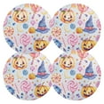thumbnail image 1 of Ryvnso Magic Pumpkin Halloween Candy Round Plate Mats Dining Table Placemat Set of 4 for Holiday Decoration, 1 of 7