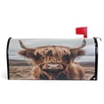 thumbnail image 1 of Ryvnso Mailbox Cover A Highland Cow Magnetic Mailbox Wrap Standard Size 21x18 Inch, 1 of 8
