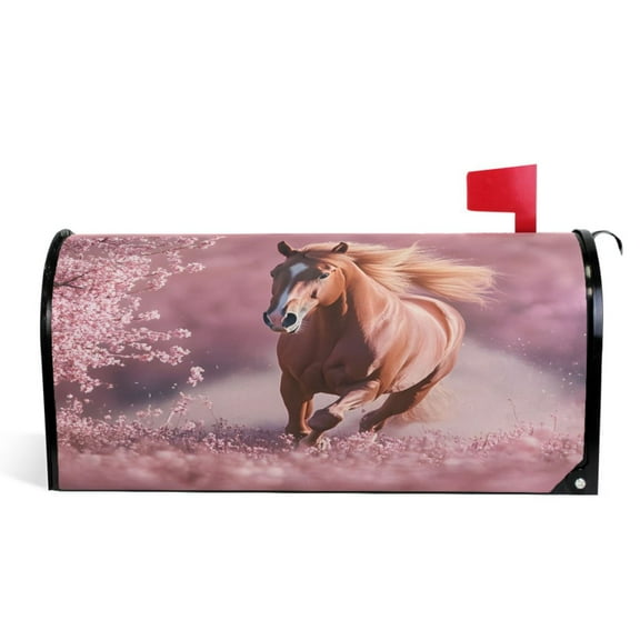 Ryvnso Mailbox Cover A Running Horse Magnetic Mailbox Wrap Standard Size 21x18 Inch