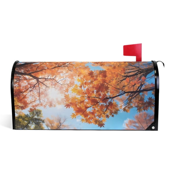 Ryvnso Mailbox Cover Autumn Leaves Tree Magnetic Mailbox Wrap Standard Size 21x18 Inch