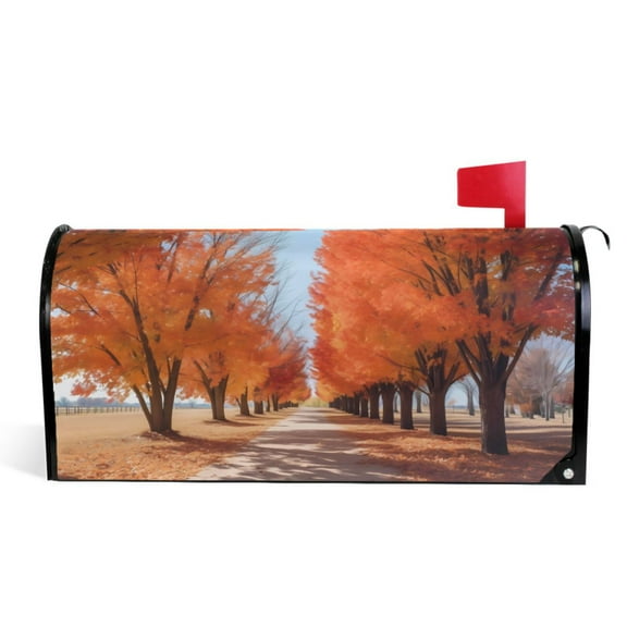 Ryvnso Mailbox Cover Autumn Trees Magnetic Mailbox Wrap Standard Size 21x18 Inch
