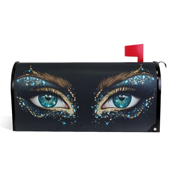 Ryvnso Mailbox Cover Beautiful Eyes Magnetic Mailbox Wrap Standard Size 21x18 Inch