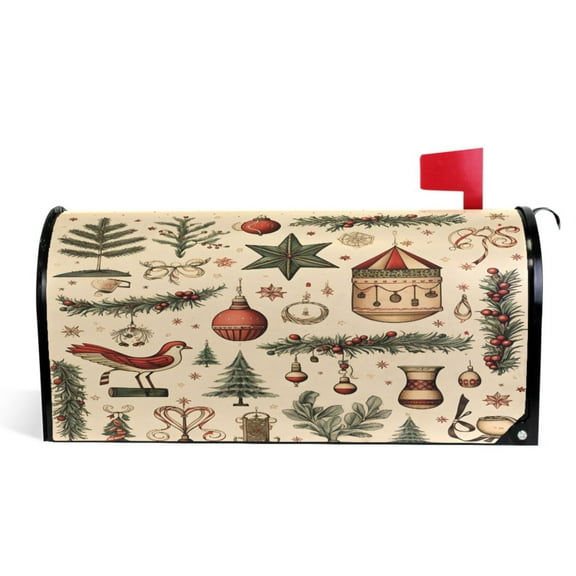 Ryvnso Mailbox Cover Branches and Snowflakes Magnetic Mailbox Wrap Standard Size 21x18 Inch