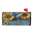 thumbnail image 1 of Ryvnso Mailbox Cover Butterfly on Sunflower Magnetic Mailbox Wrap Standard Size 21x18 Inch, 1 of 8