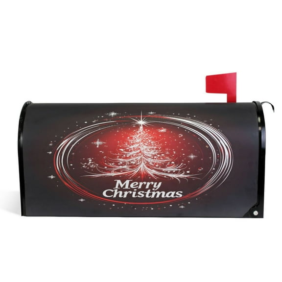 Ryvnso Mailbox Cover Christmas Background Magnetic Mailbox Wrap Standard Size 21x18 Inch