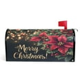 thumbnail image 1 of Ryvnso Mailbox Cover Christmas Poinsettia Flowers Magnetic Mailbox Wrap Standard Size 21x18 Inch, 1 of 8