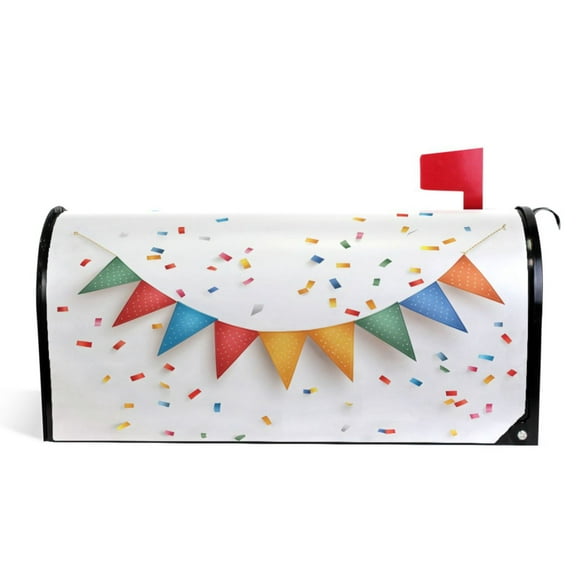 Ryvnso Mailbox Cover Colorful Flags Magnetic Mailbox Wrap Standard Size 21x18 Inch