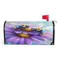 thumbnail image 1 of Ryvnso Mailbox Cover Cute Bee on Flowers Magnetic Mailbox Wrap Standard Size 21x18 Inch, 1 of 8